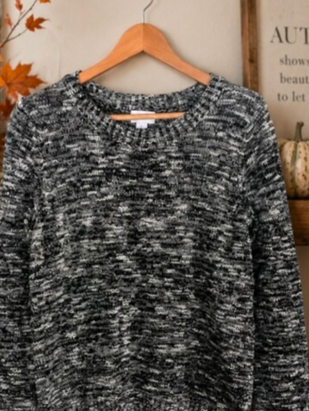 Old Navy | Women's Medium | Black & White Marled Sweater NWOT